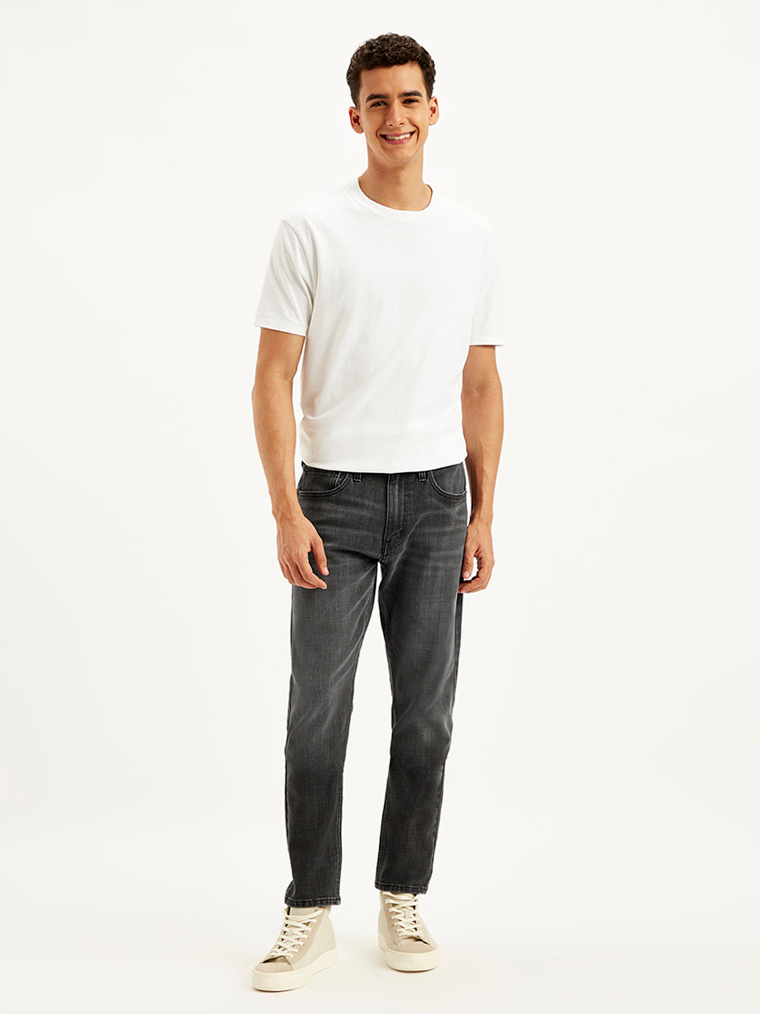 Men's 512 Charcoal Grey Slim Tapered Fit Mid Rise Jeans