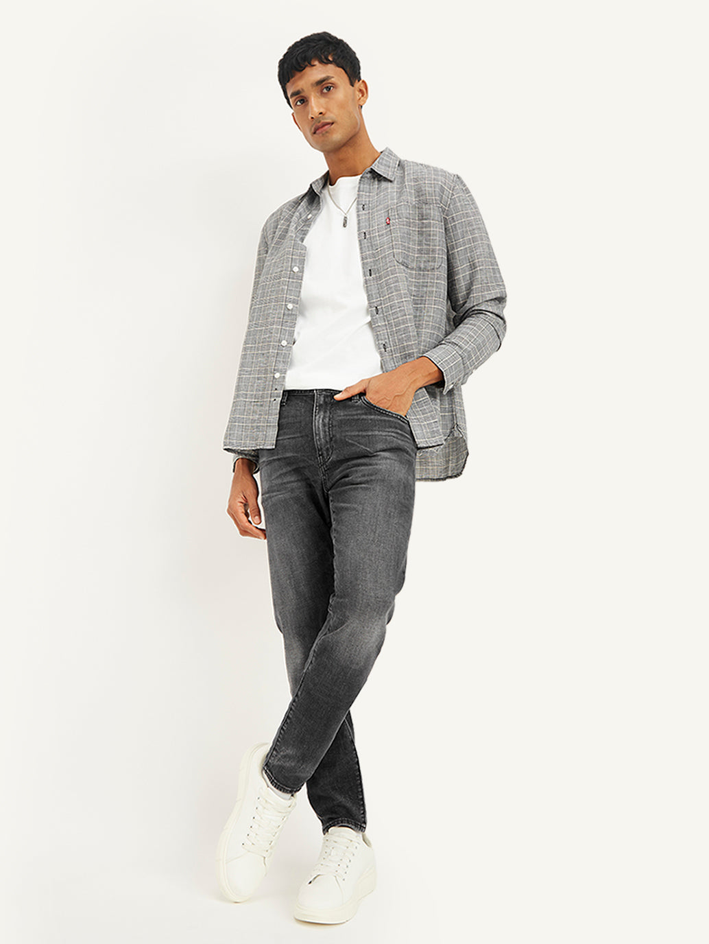 Men's 512 Grey Slim Tapered Fit Mid Rise Jeans