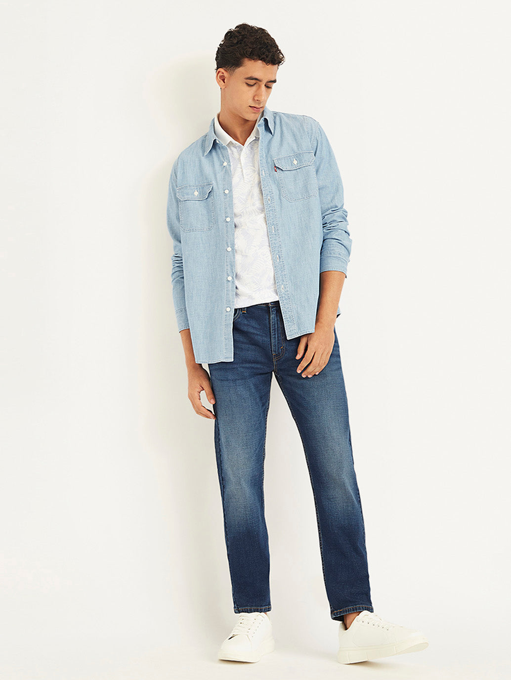 Men's 512 Blue Slim Tapered Fit Mid Rise Jeans