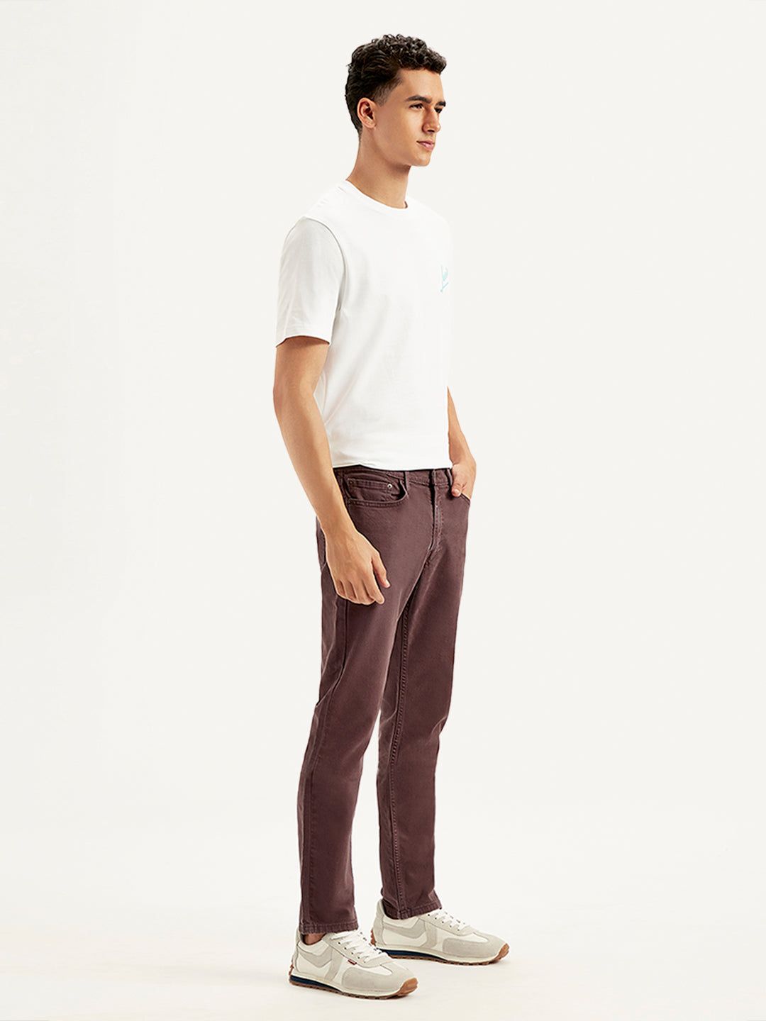 Men's 512 Brown Slim Tapered Fit Mid Rise Jeans