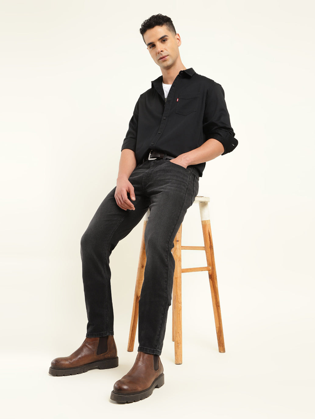 Men's 512 Black Slim Tapered Fit Mid Rise Jeans