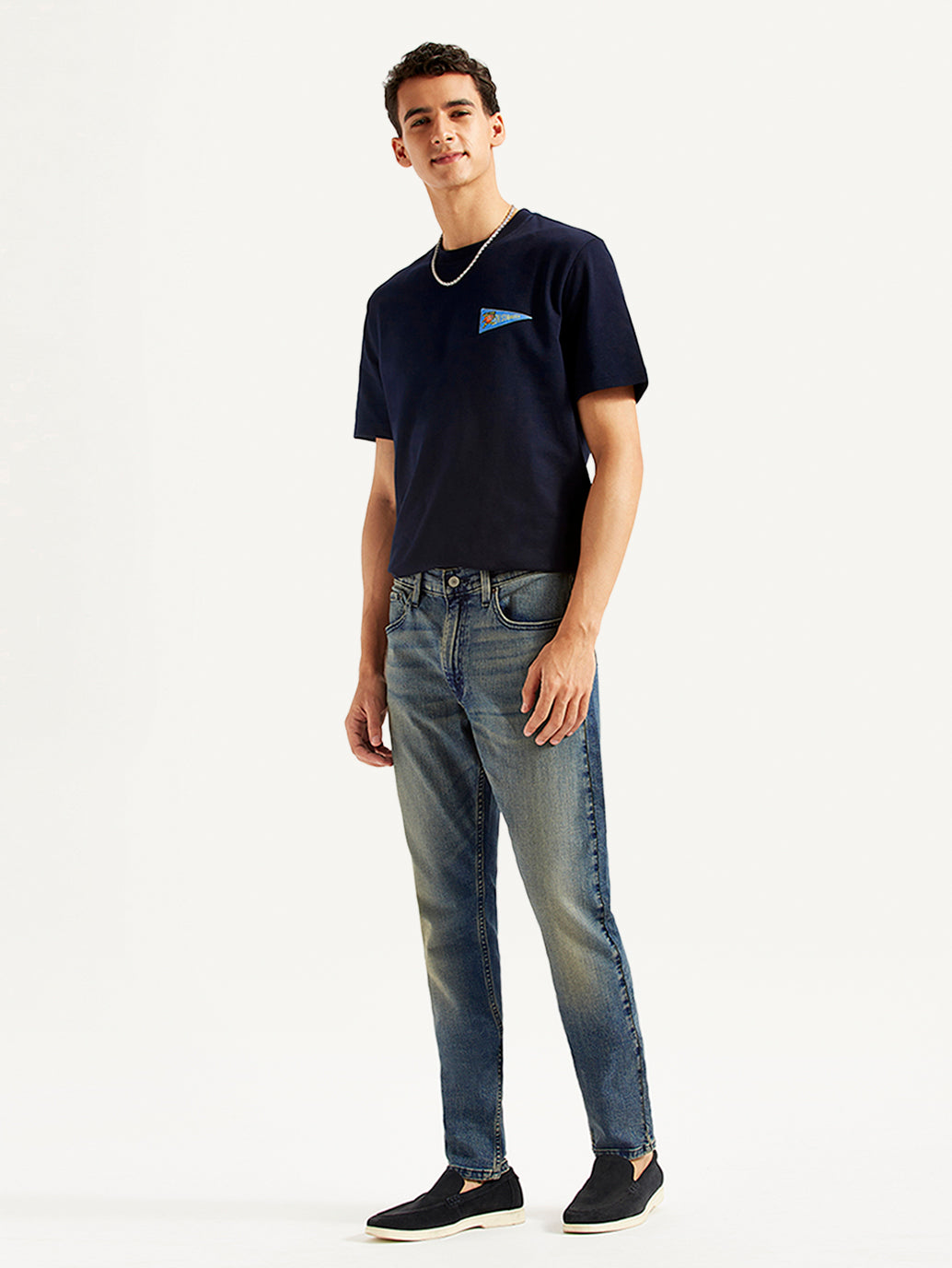 Men's 512 Blue Slim Tapered Fit Mid Rise Jeans