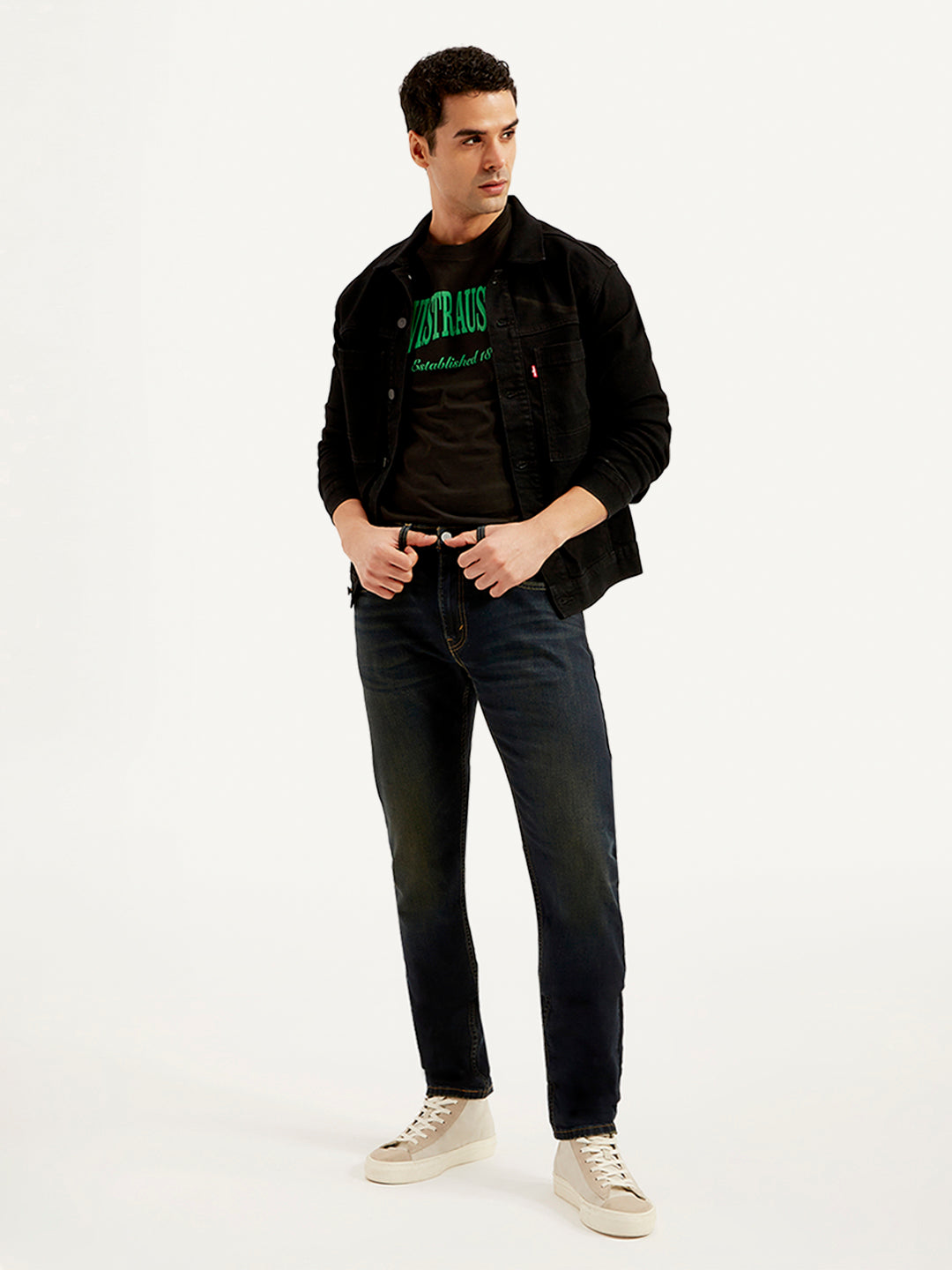 Men's 512 Blue Slim Tapered Fit Mid Rise Jeans