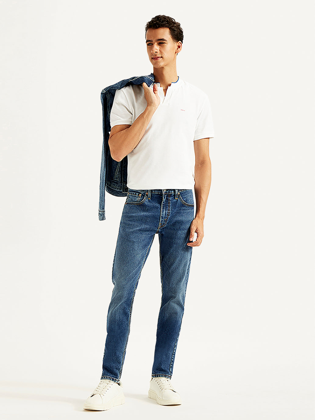 Men's 512 Blue Slim Tapered Fit Mid Rise Jeans
