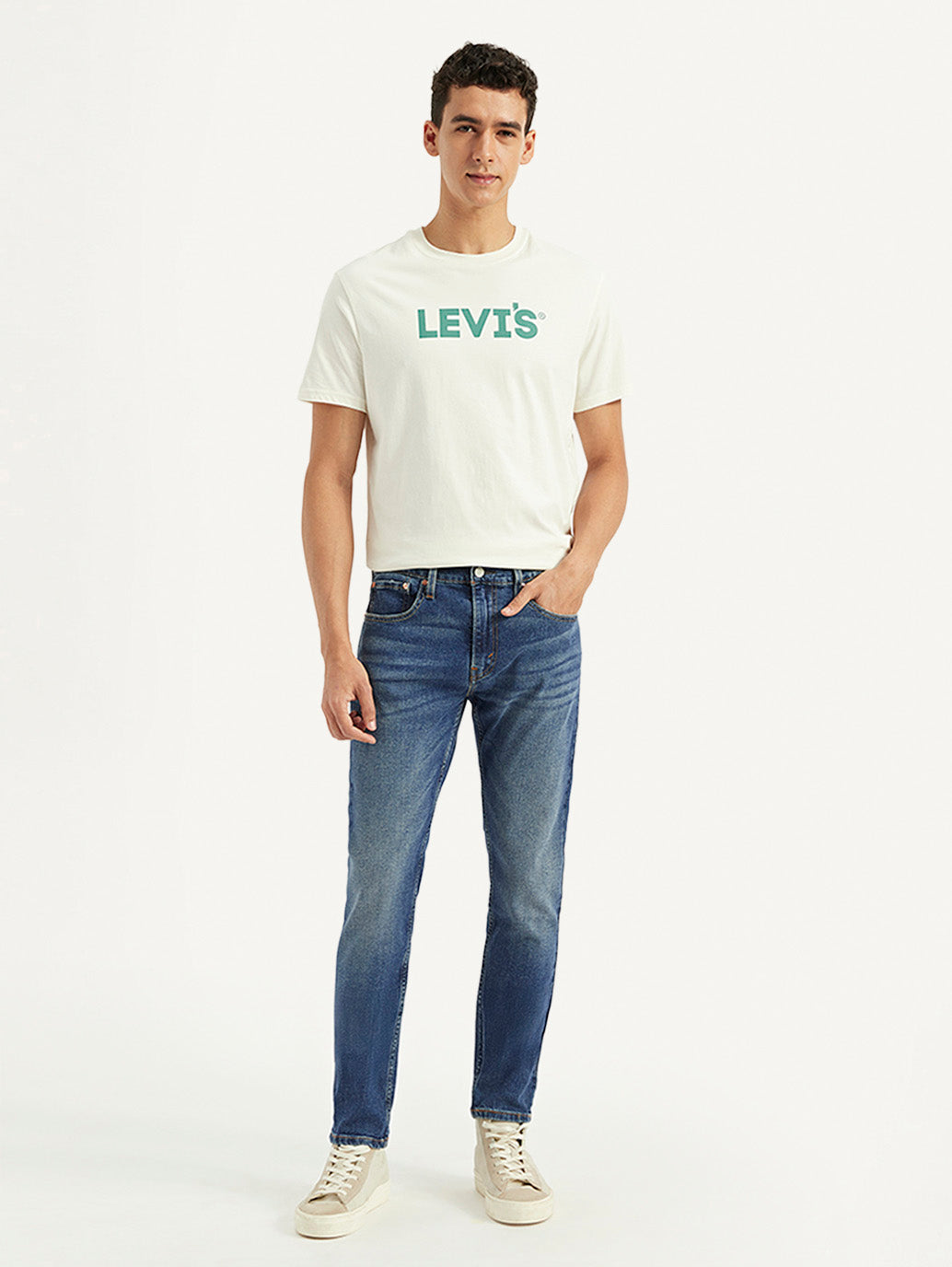 Men's 512 Indigo Slim Tapered Fit Mid Rise Jeans - Front View