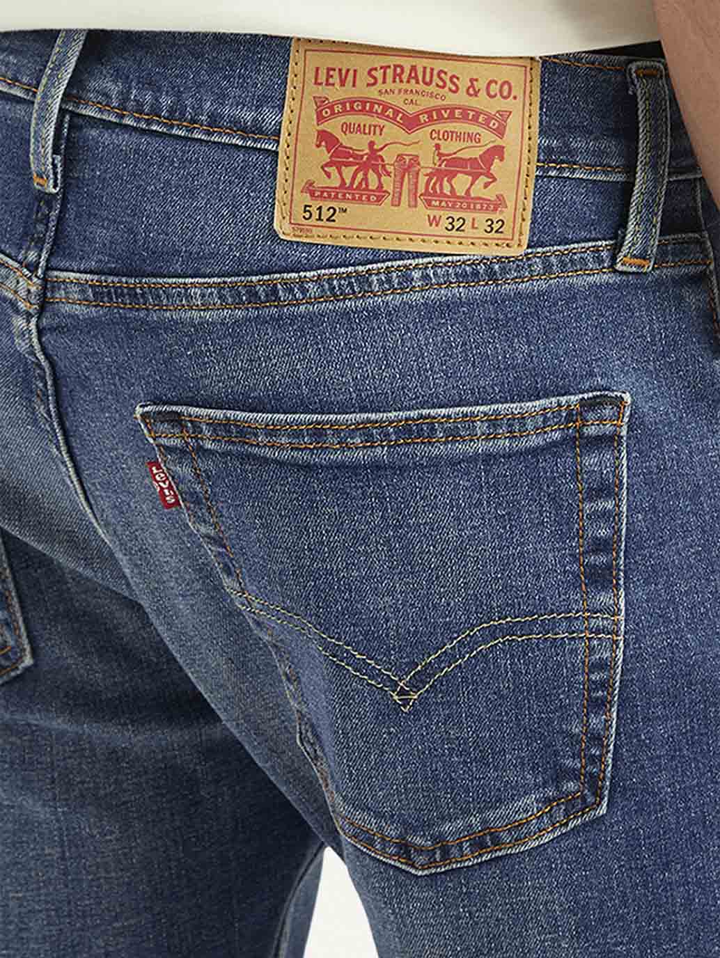 Men's 512 Indigo Slim Tapered Fit Mid Rise Jeans - Detail View