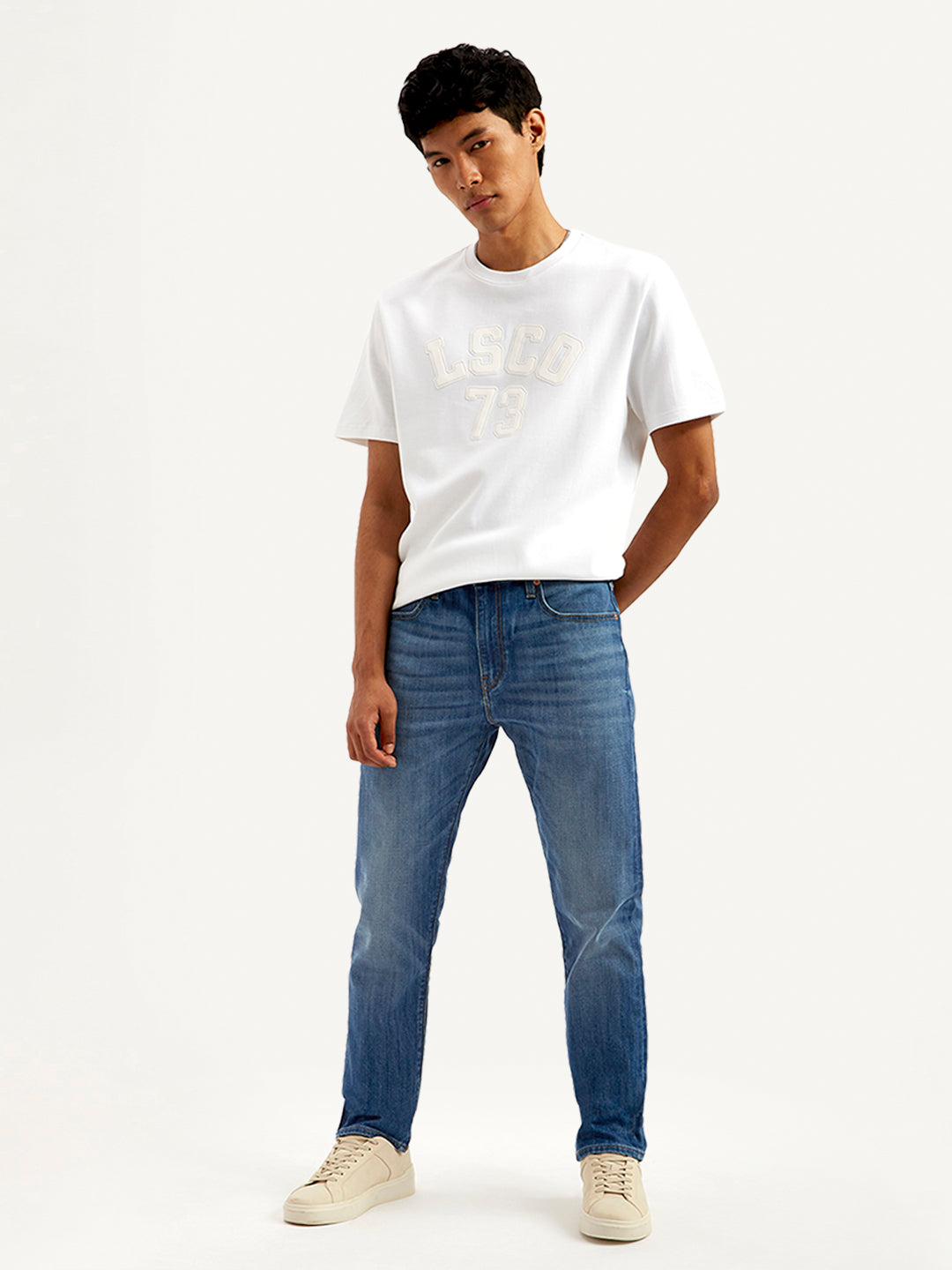 Men's 512 Blue Slim Tapered Fit Mid Rise Jeans