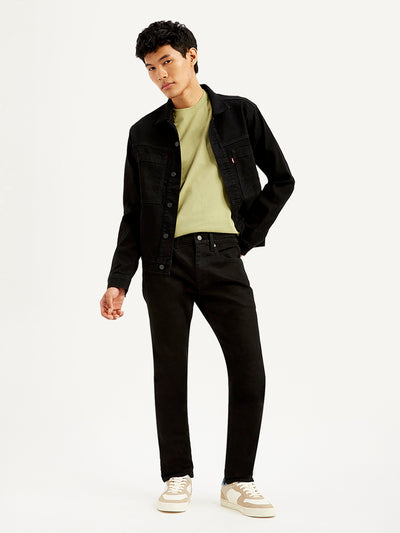 levi's Men's 512 Black Slim Tapered Fit Mid Rise Selvedge Jeans-picture-12