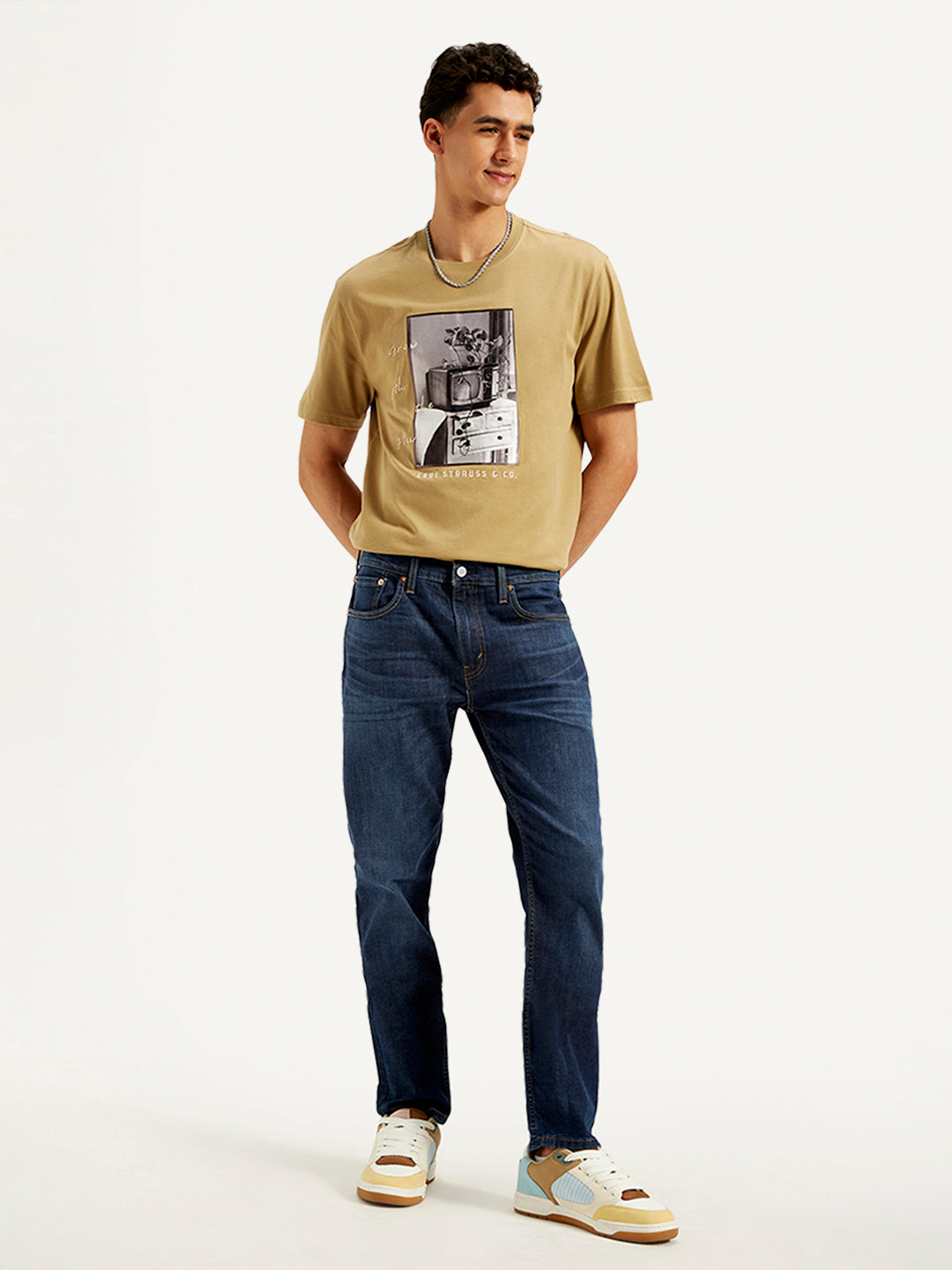 Men's 512 Blue Slim Tapered Fit Mid Rise Jeans