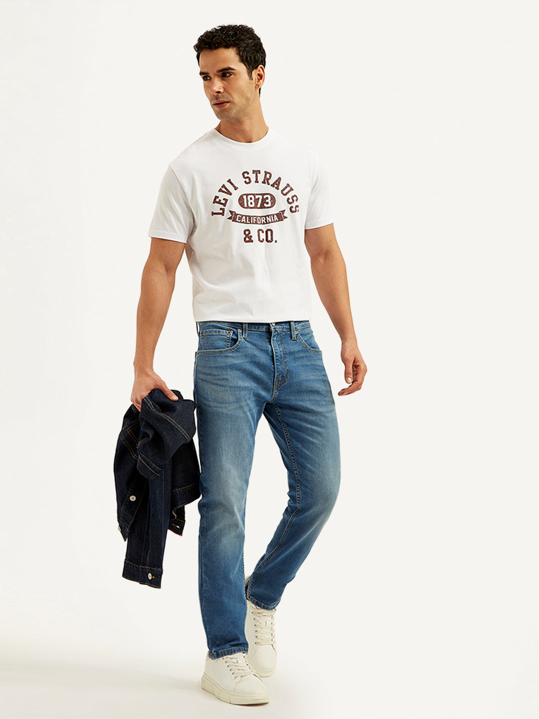 Men's 512 Blue Slim Tapered Fit Mid Rise Jeans