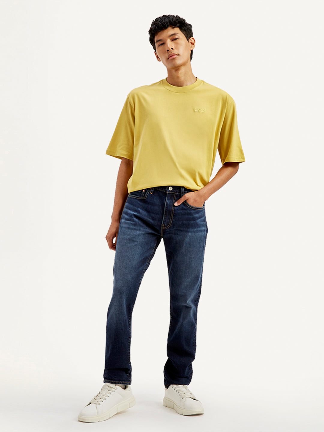 Men's 512 Navy Blue Slim Tapered Fit Mid Rise Jeans - 20 View