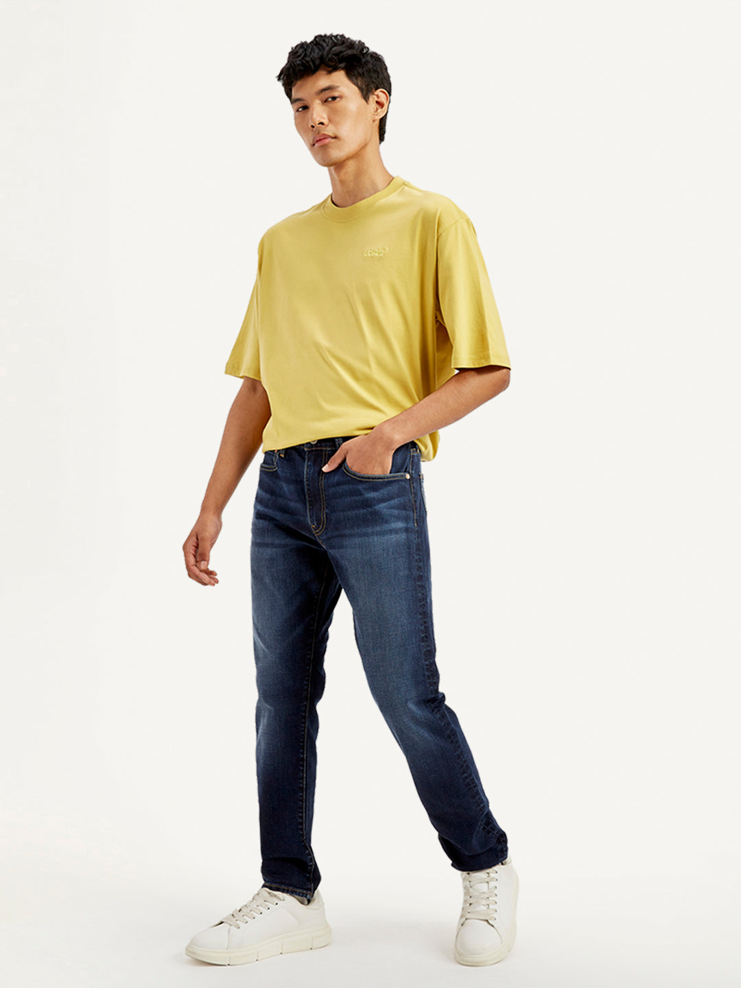 Men's 512 Navy Blue Slim Tapered Fit Mid Rise Jeans - 20 View