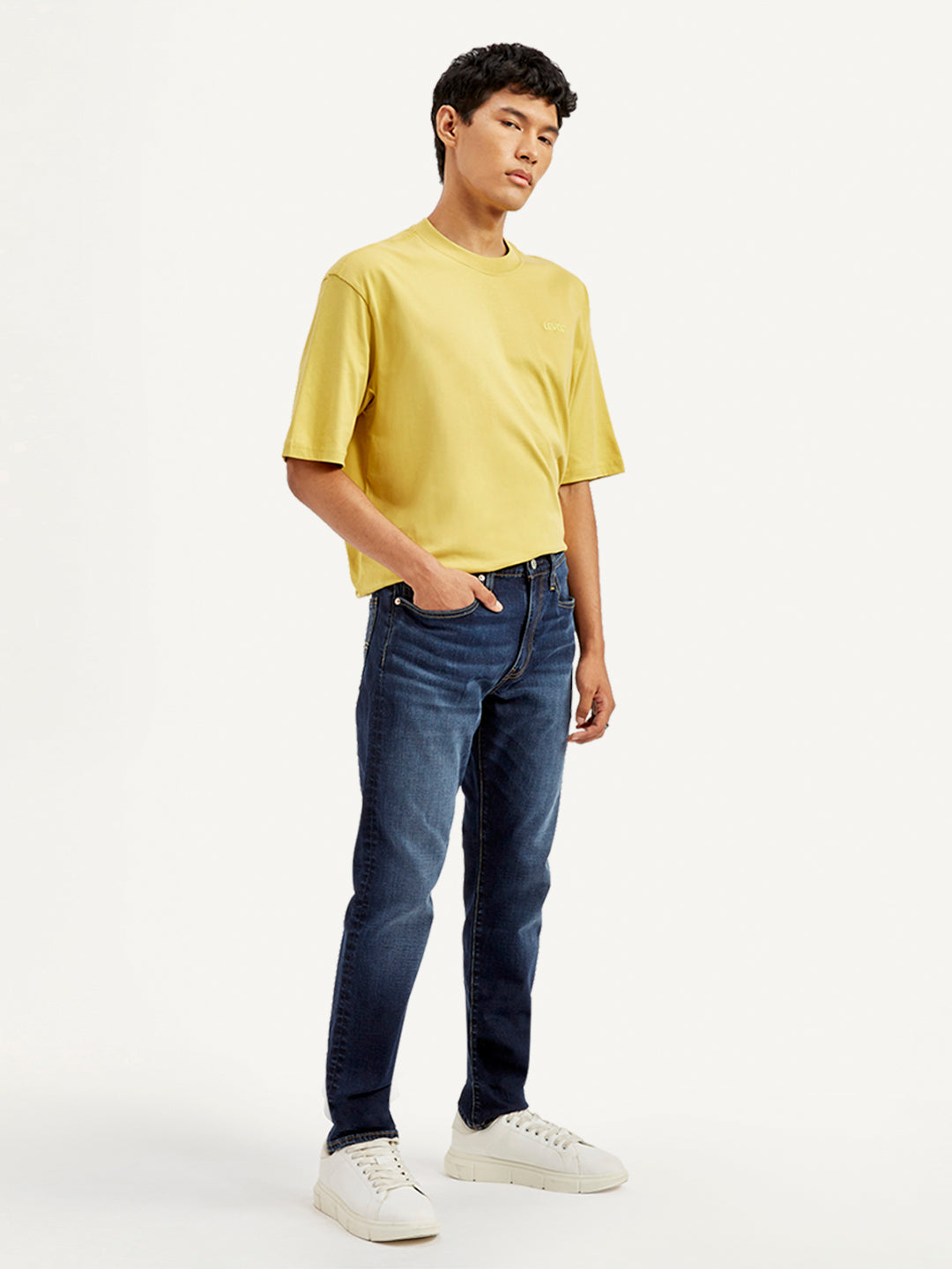 Men's 512 Navy Blue Slim Tapered Fit Mid Rise Jeans - 20 View