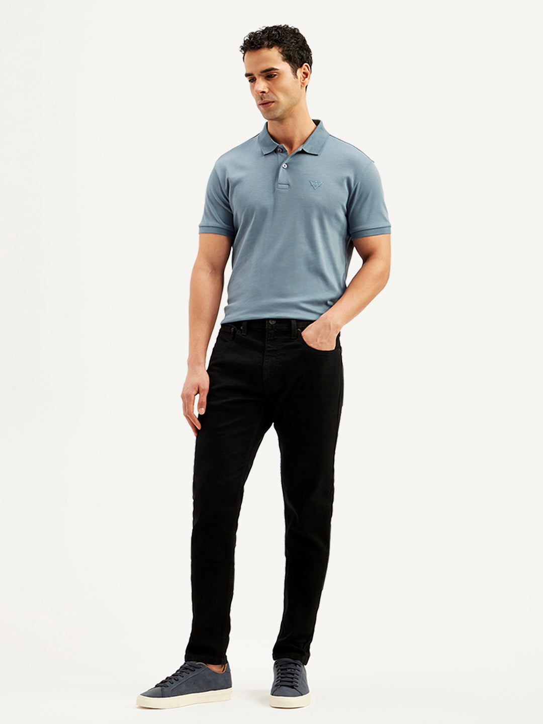 Men's 512 Black Slim Tapered Fit Mid Rise Jeans