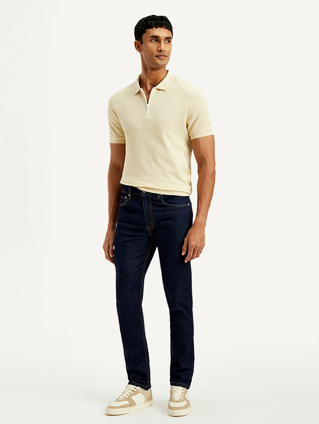 Men's 512 Navy Slim Tapered Fit Mid Rise Jeans - Styleshot View