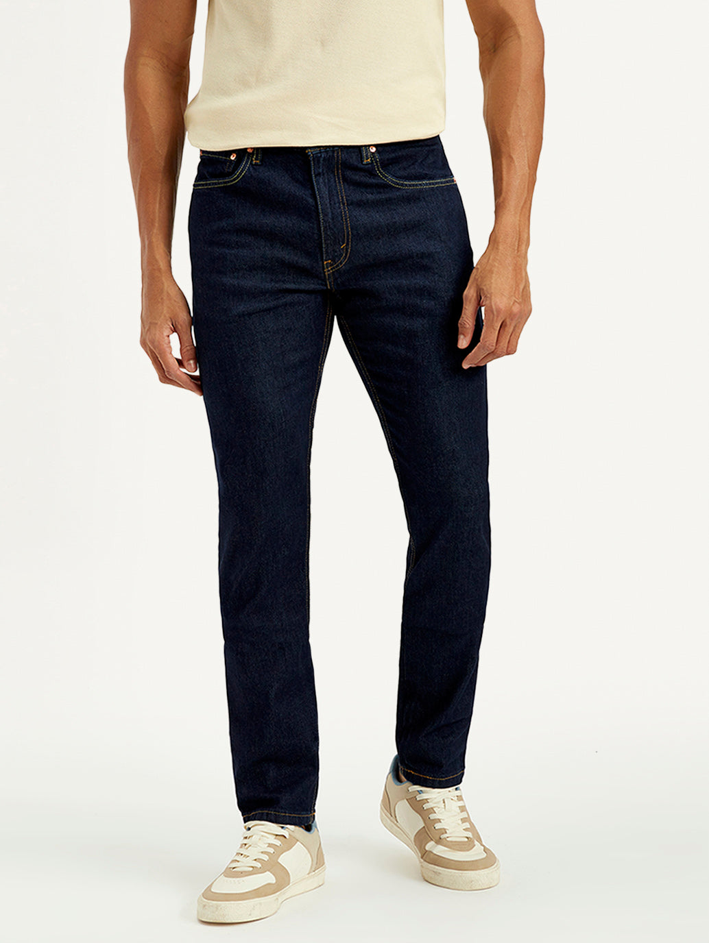 Men's 512 Navy Slim Tapered Fit Mid Rise Jeans - Front View