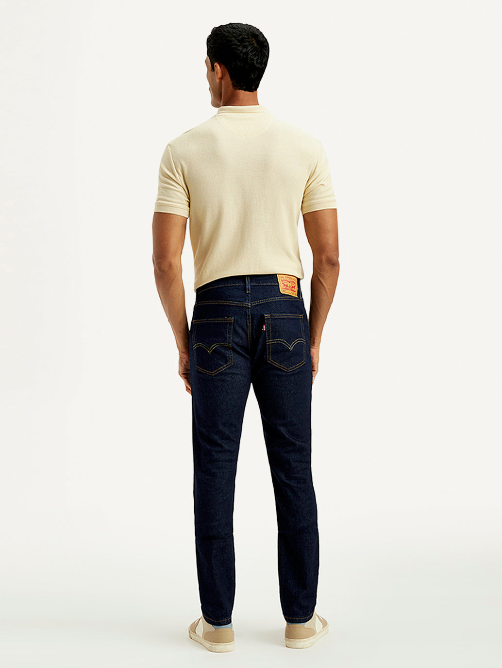 Men's 512 Navy Slim Tapered Fit Mid Rise Jeans - Back View