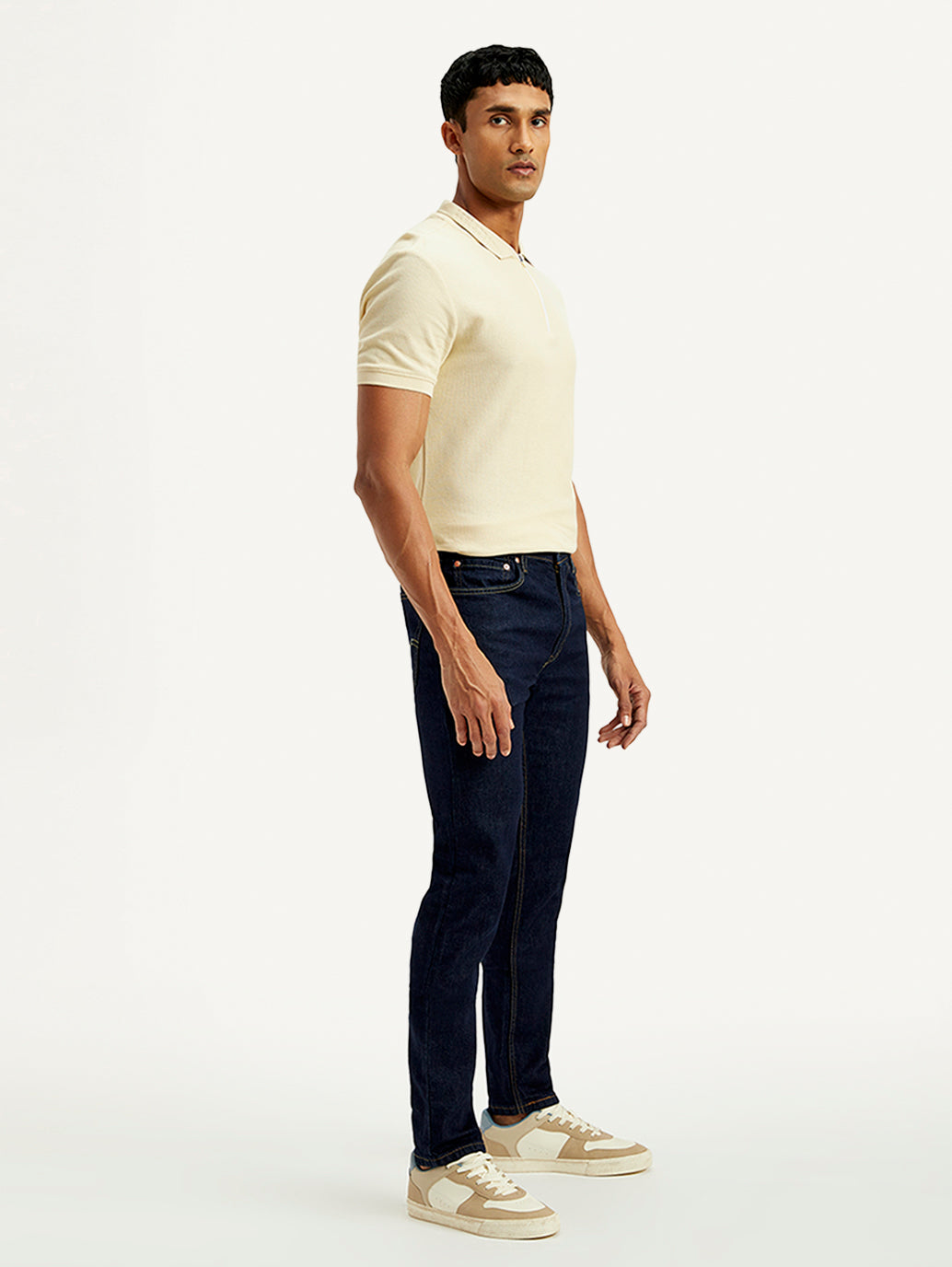 Men's 512 Navy Slim Tapered Fit Mid Rise Jeans - Side View