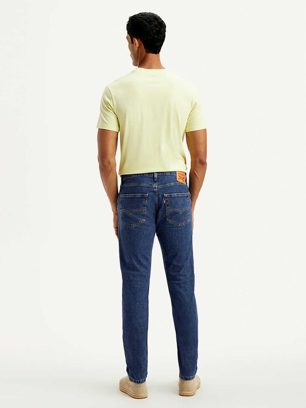 Men's 512 Blue Slim Tapered Fit Mid Rise Jeans - Back View