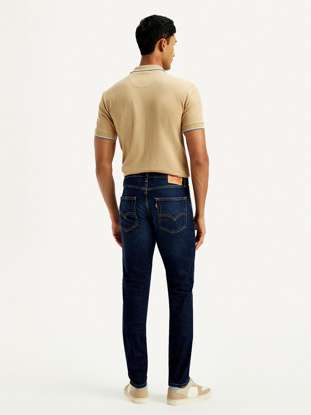 Men's 512 Navy Slim Tapered Fit Mid Rise Jeans - Back View