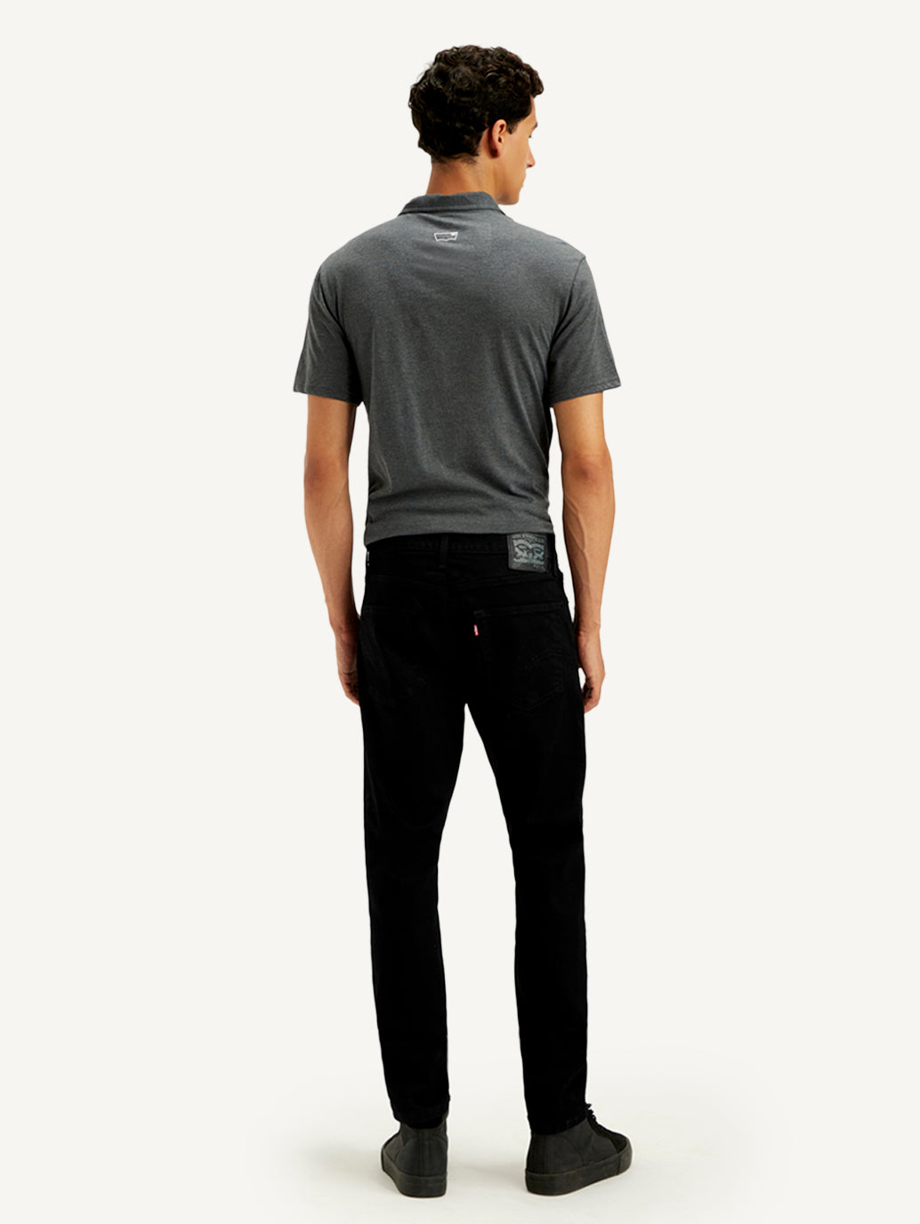 Men's 512 Black Slim Tapered Fit Mid Rise Jeans - Back View