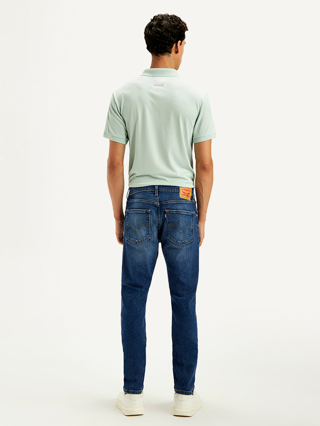 Men's 512 Blue Slim Tapered Fit Mid Rise Jeans - Back View