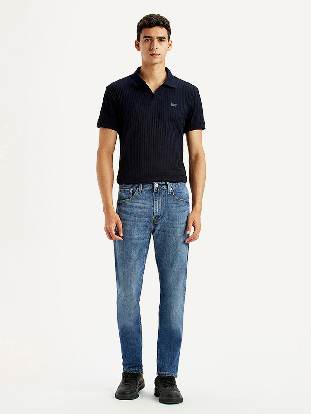 Men's 512 Blue Slim Tapered Fit Mid Rise Jeans - Front View