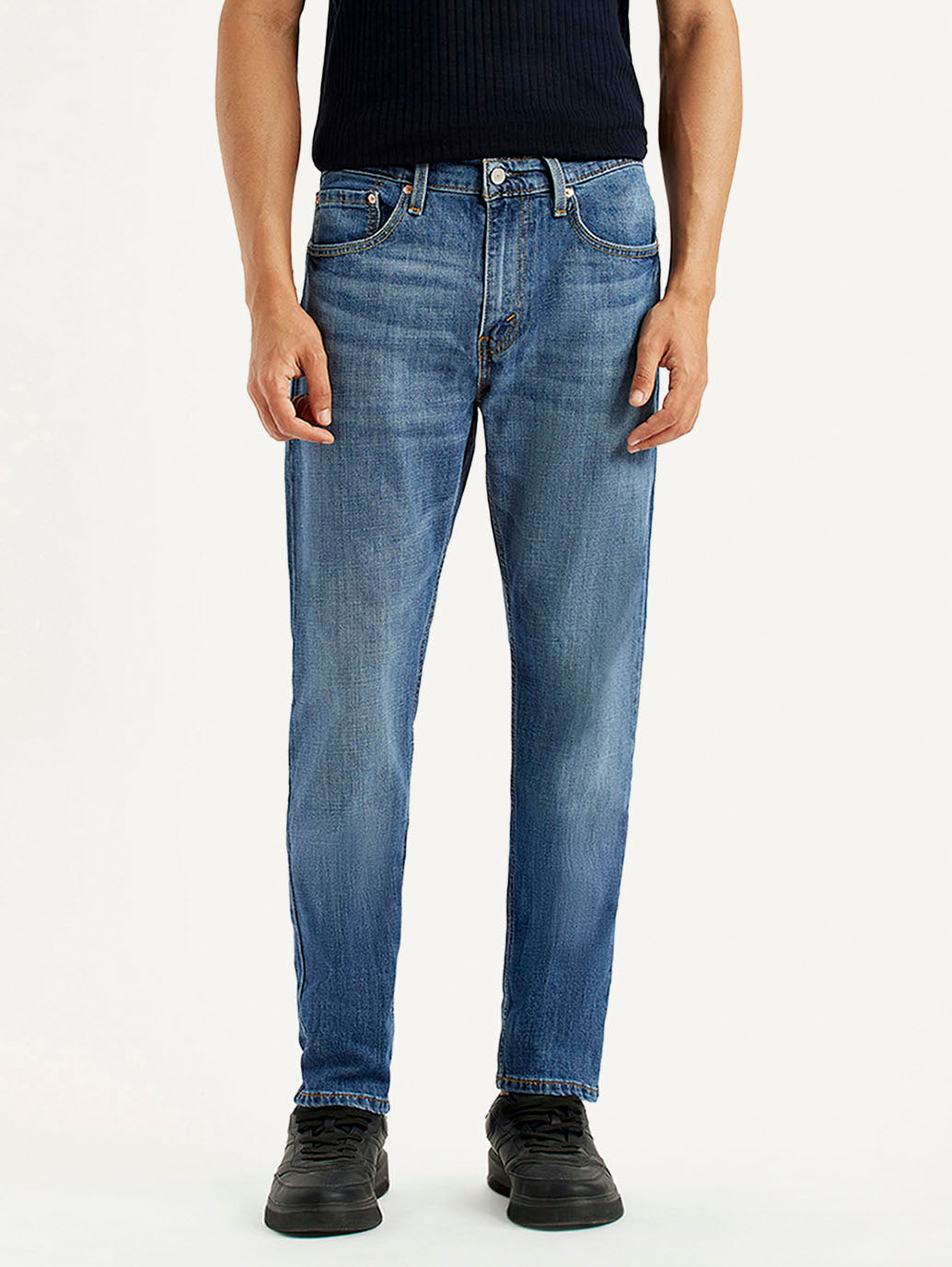 Men's 512 Blue Slim Tapered Fit Mid Rise Jeans - Front View