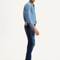Men's 512 Dark Indigo Slim Tapered Fit Mid Rise Jeans - Side View