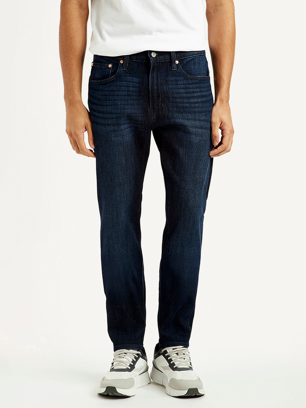 Men's 512 Dark Blue Slim Tapered Fit Mid Rise Jeans - 20Front View