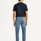 Men's 512 Blue Slim Tapered Fit Mid Rise Selvedge Jeans - Back View
