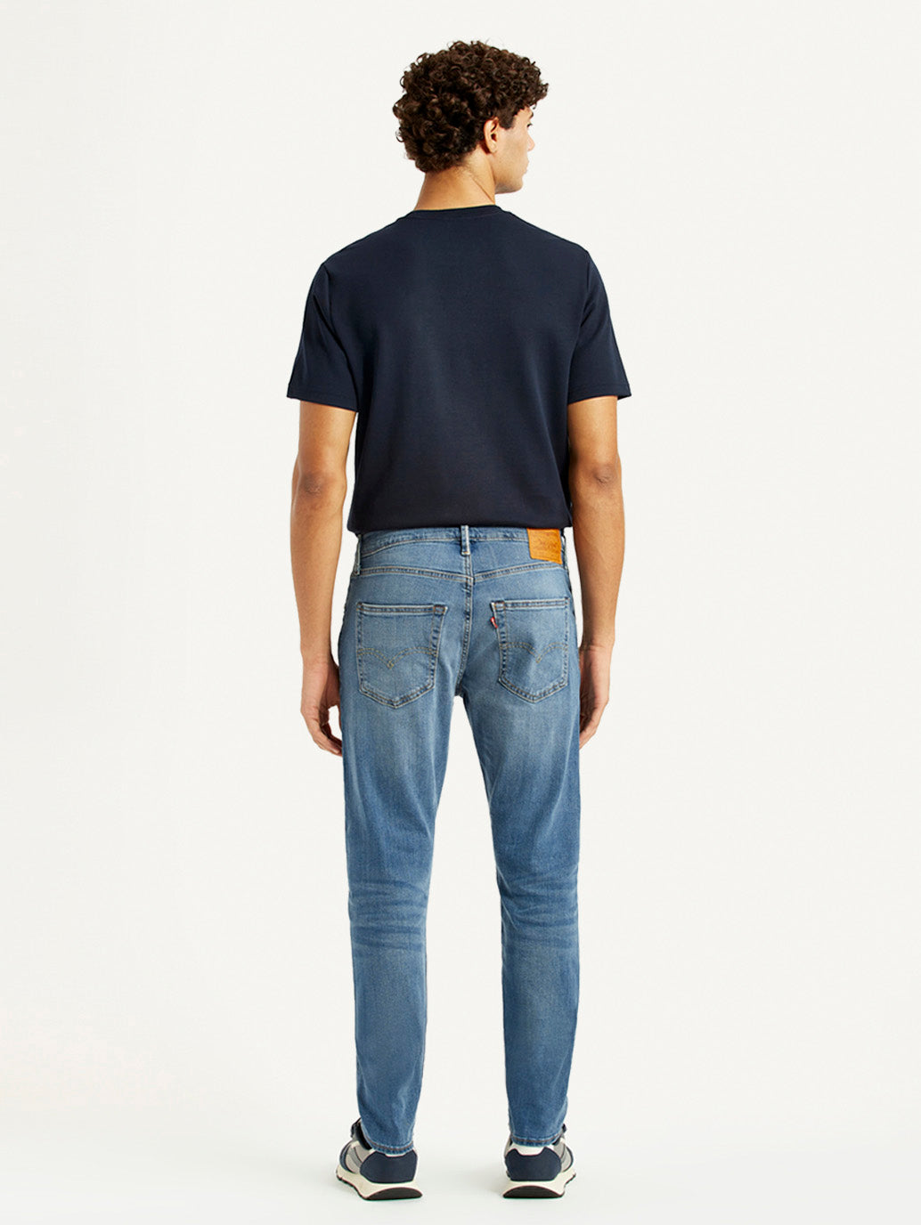 Men's 512 Blue Slim Tapered Fit Mid Rise Selvedge Jeans - Back View