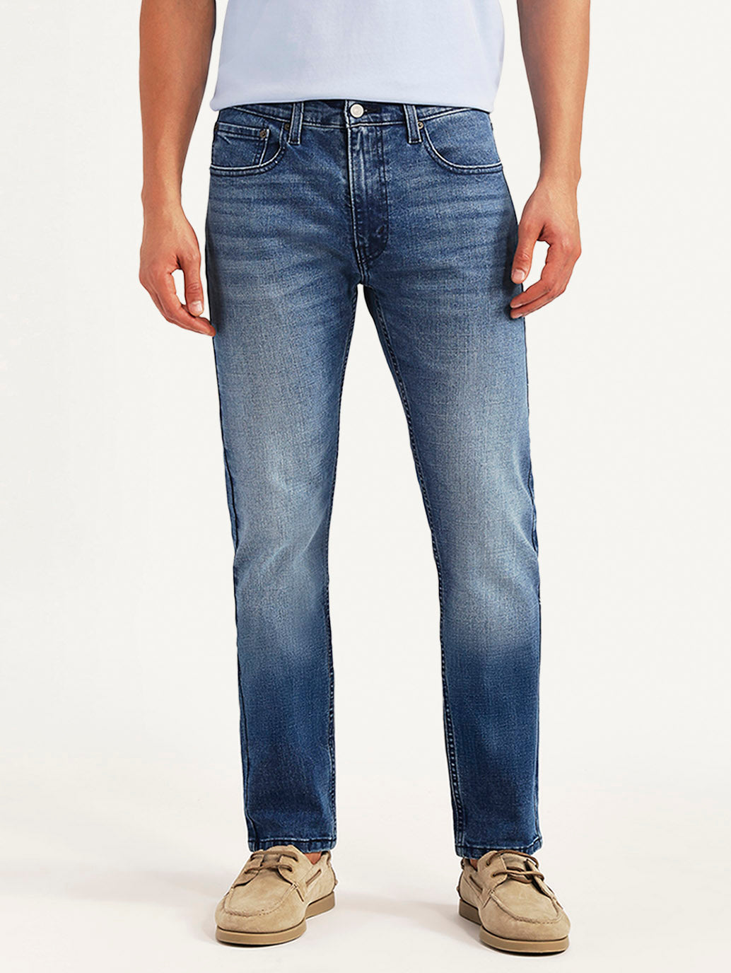 Men's 512 Blue Slim Tapered Fit Hyper Stretch Jeans - Front View