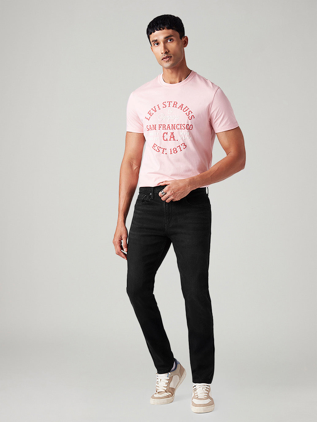 Men's 512 Black Slim Tapered Fit Mid Rise Jeans