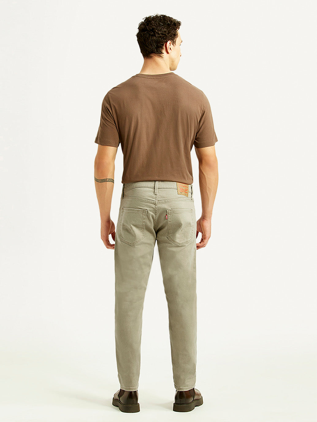 Men's 512 Light Grey Slim Tapered Fit Mid Rise Jeans - Back View