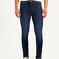 Men's 512 Dark Blue Slim Tapered Fit Mid Rise Jeans - Front View
