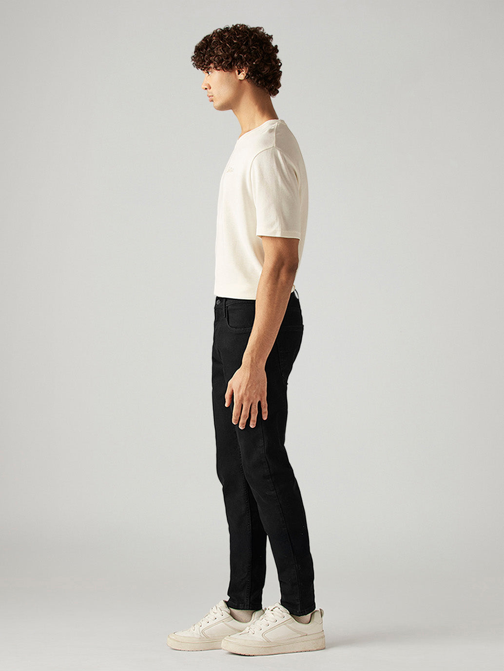 Men's 512 Black Slim Tapered Fit Mid Rise Jeans - Side View