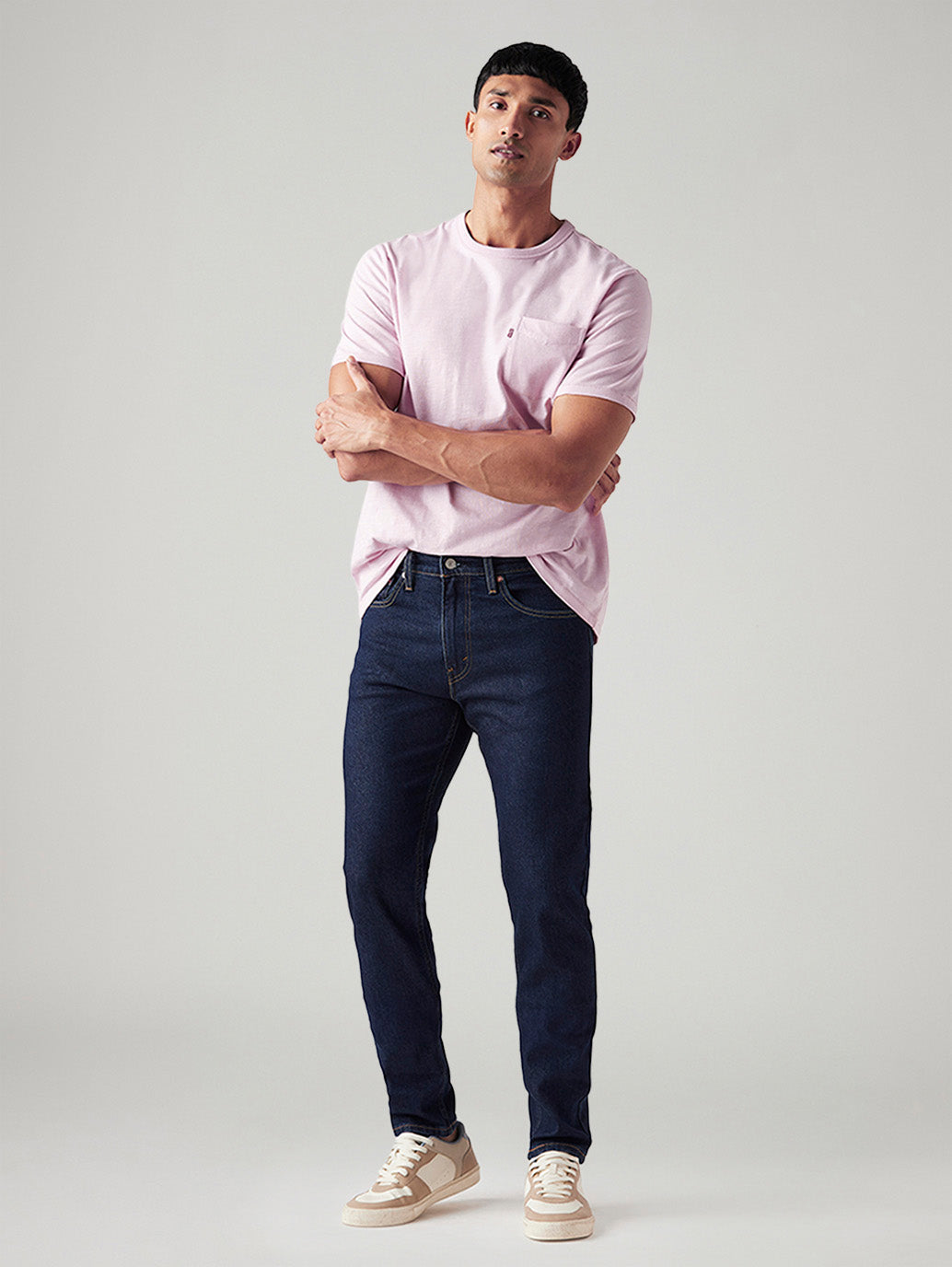 Men's 512 Dark Blue Slim Tapered Fit Mid Rise Jeans