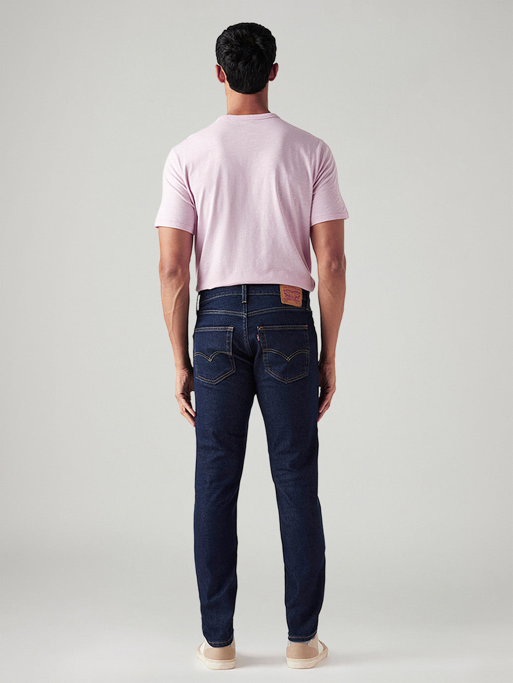 Men's 512 Dark Blue Slim Tapered Fit Mid Rise Jeans - Back View