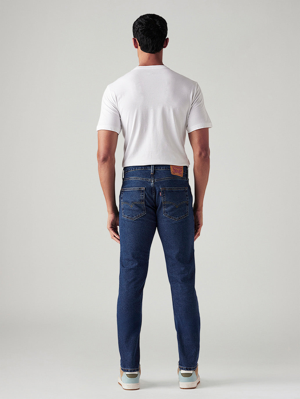 Men's 512 Blue Slim Tapered Fit Mid Rise Jeans - Back View
