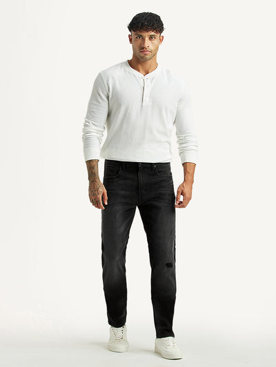 Men's 512 Black Slim Tapered Fit Mid Rise Jeans-image-47