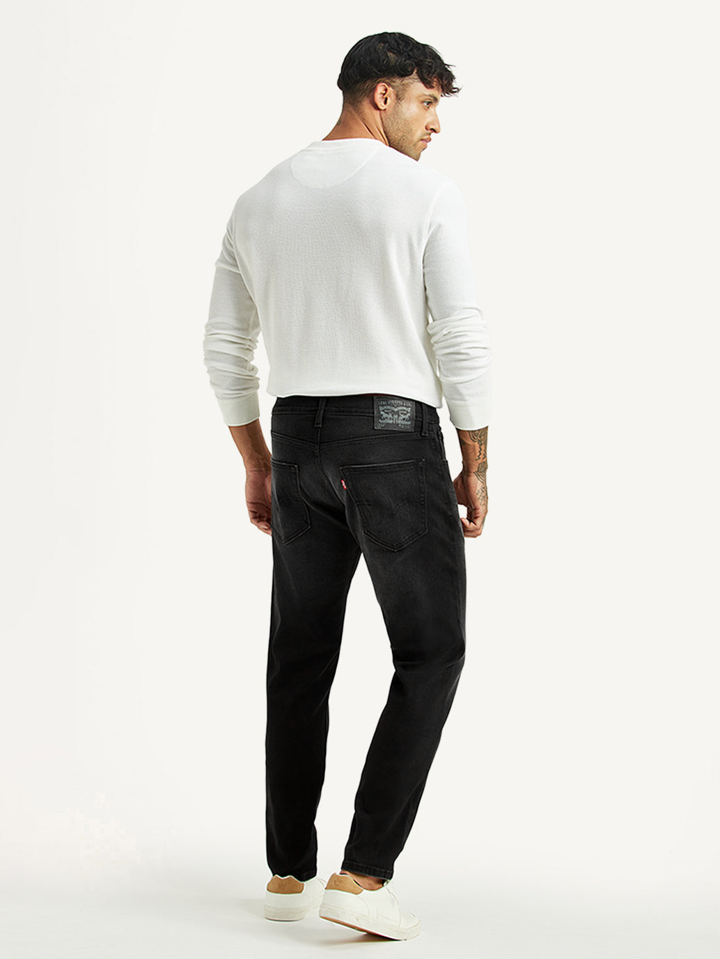 Men's 512 Black Slim Tapered Fit Hyper Stretch Jeans - Back View