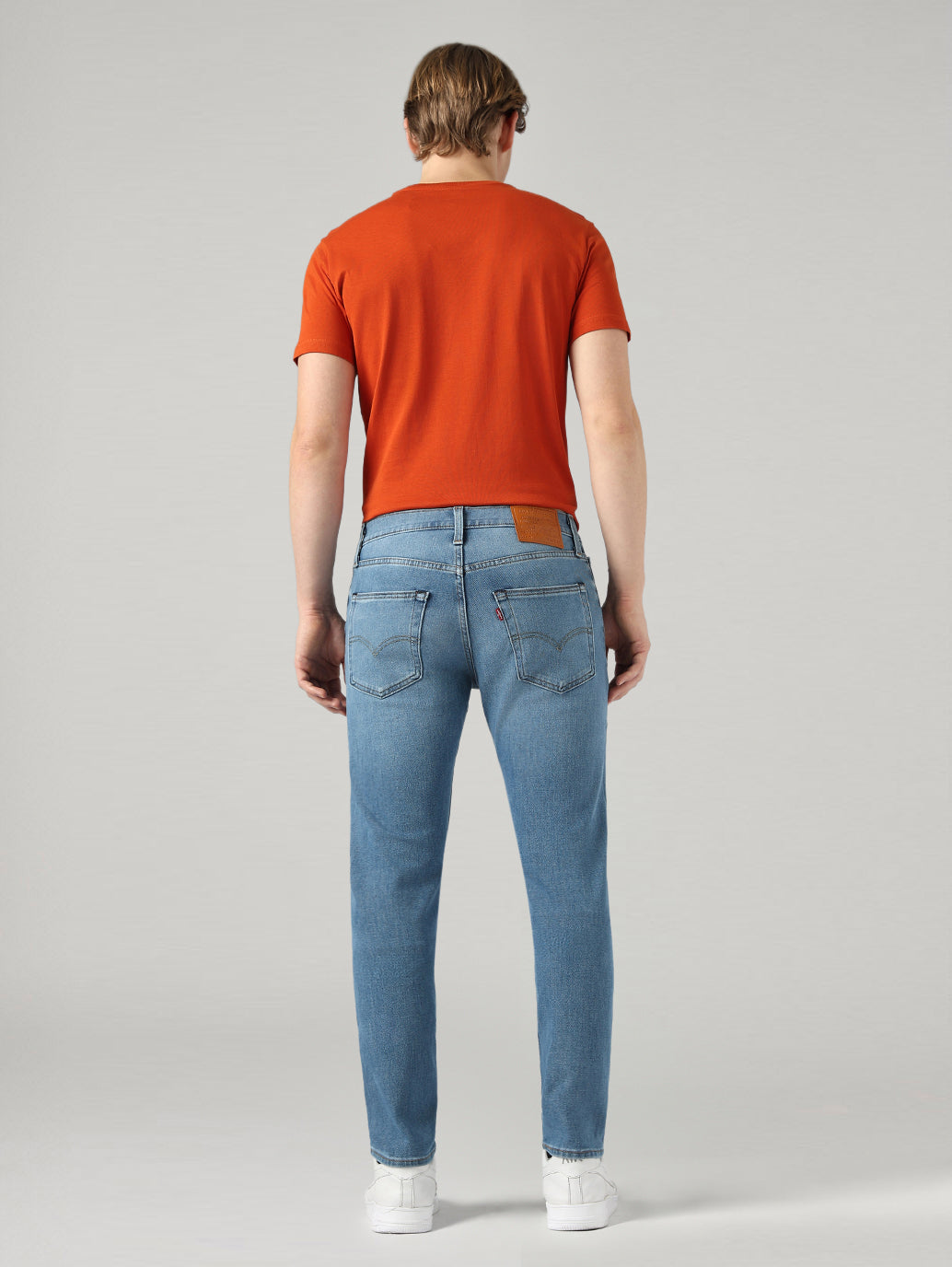 Men's 512 Light Blue Slim Tapered Fit Mid Rise Performance Jeans - Back View