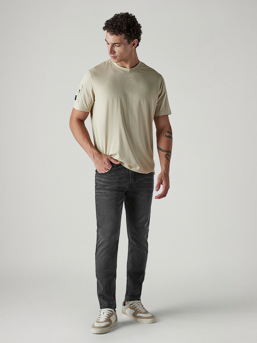 Men's 512 Charcoal Grey Slim Tapered Fit Mid Rise Jeans