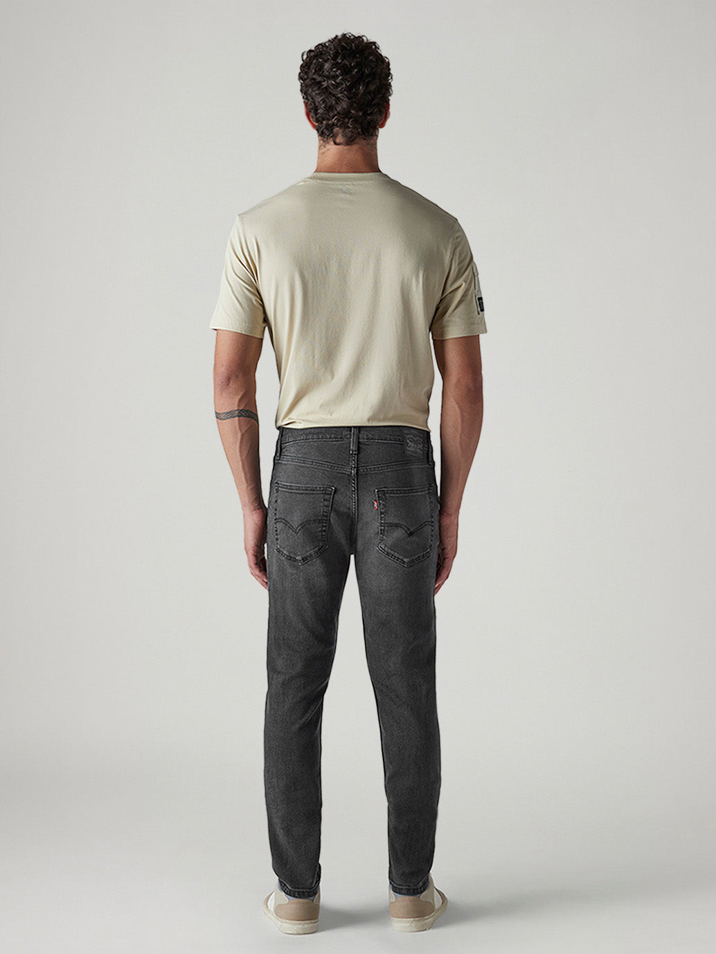 Men's 512 Charcoal Grey Slim Tapered Fit Mid Rise Jeans - Back View