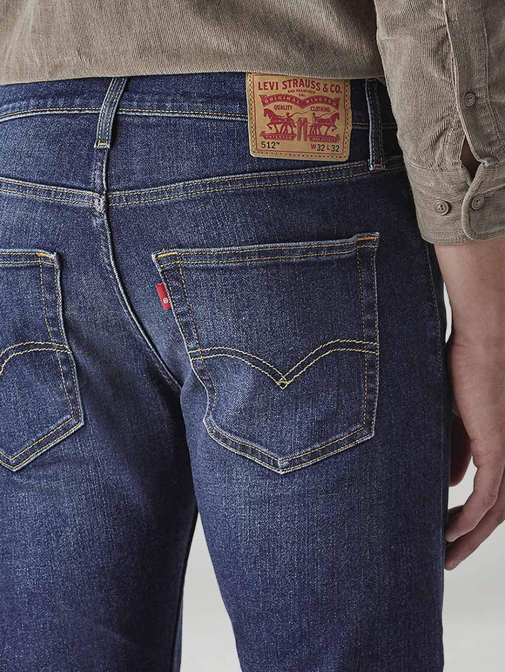 Men's 512 Dark Indigo Slim Tapered Fit Mid Rise Kooltex Jeans - 20 View