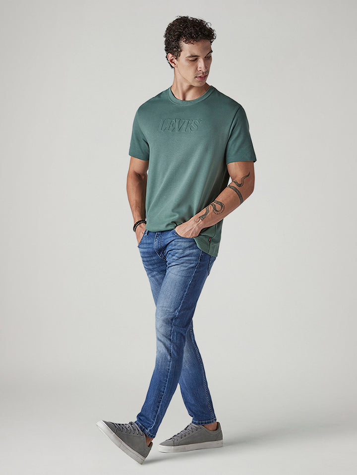 Men's 512 Blue Slim Tapered Fit Mid Rise Jeans