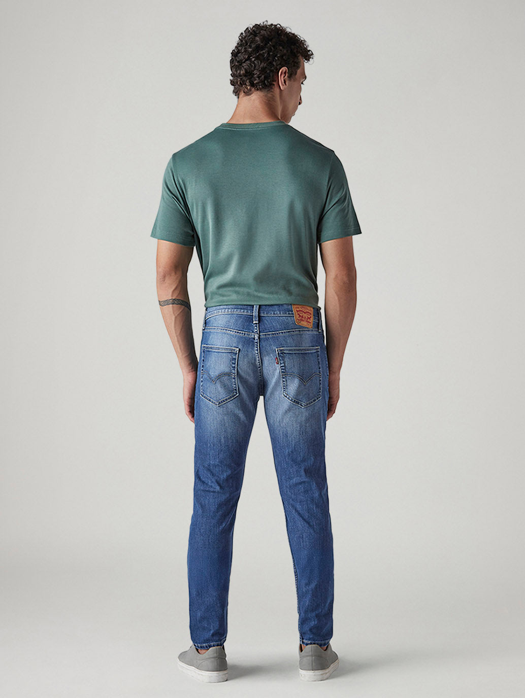 Men's 512 Blue Slim Tapered Fit Mid Rise Jeans - Back View