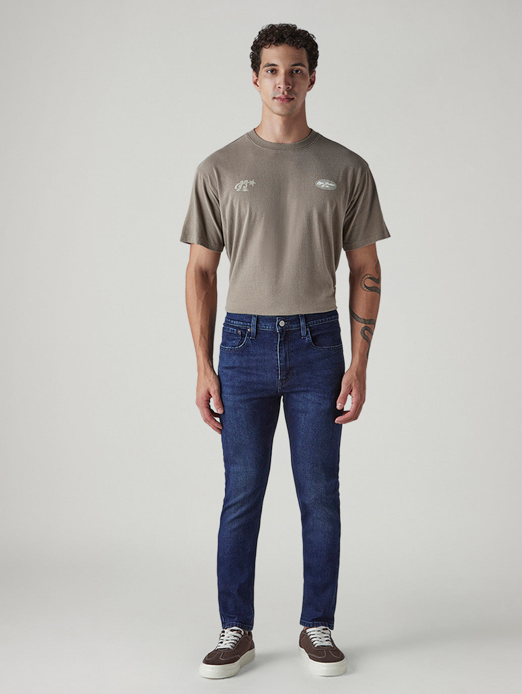 Men's 512 Dark Indigo Slim Tapered Fit Mid Rise Jeans - Front View