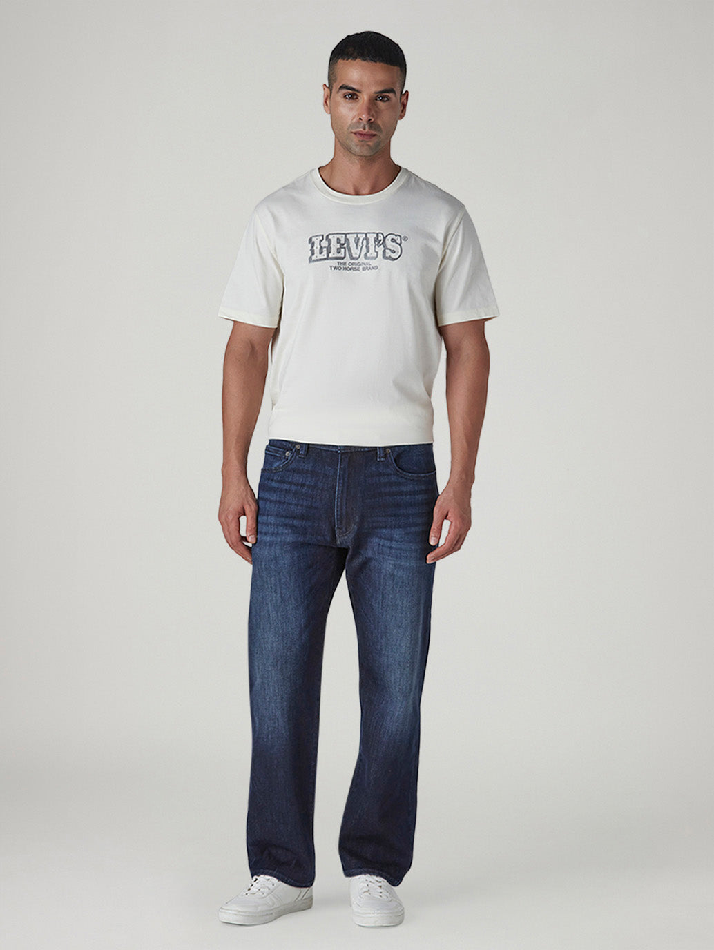 Men's 512 Dark Indigo Slim Tapered Fit Mid Rise Bi-Stretch Jeans - Front View